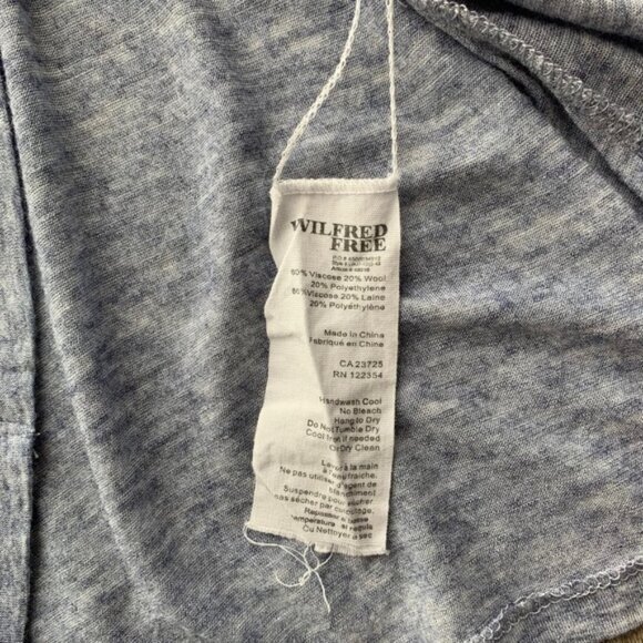 Aritzia Wilfred Free T-Shirt Heathered Oversized Marle Crew neck Short Sleeve XS - Picture 13 of 15